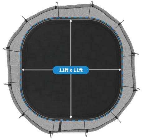 11' x 11' Large Square Springfree Trampoline Ultimate Bundle