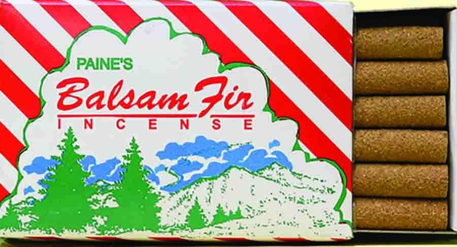 Set of 50 Balsam Fir Incense Logs & Holder