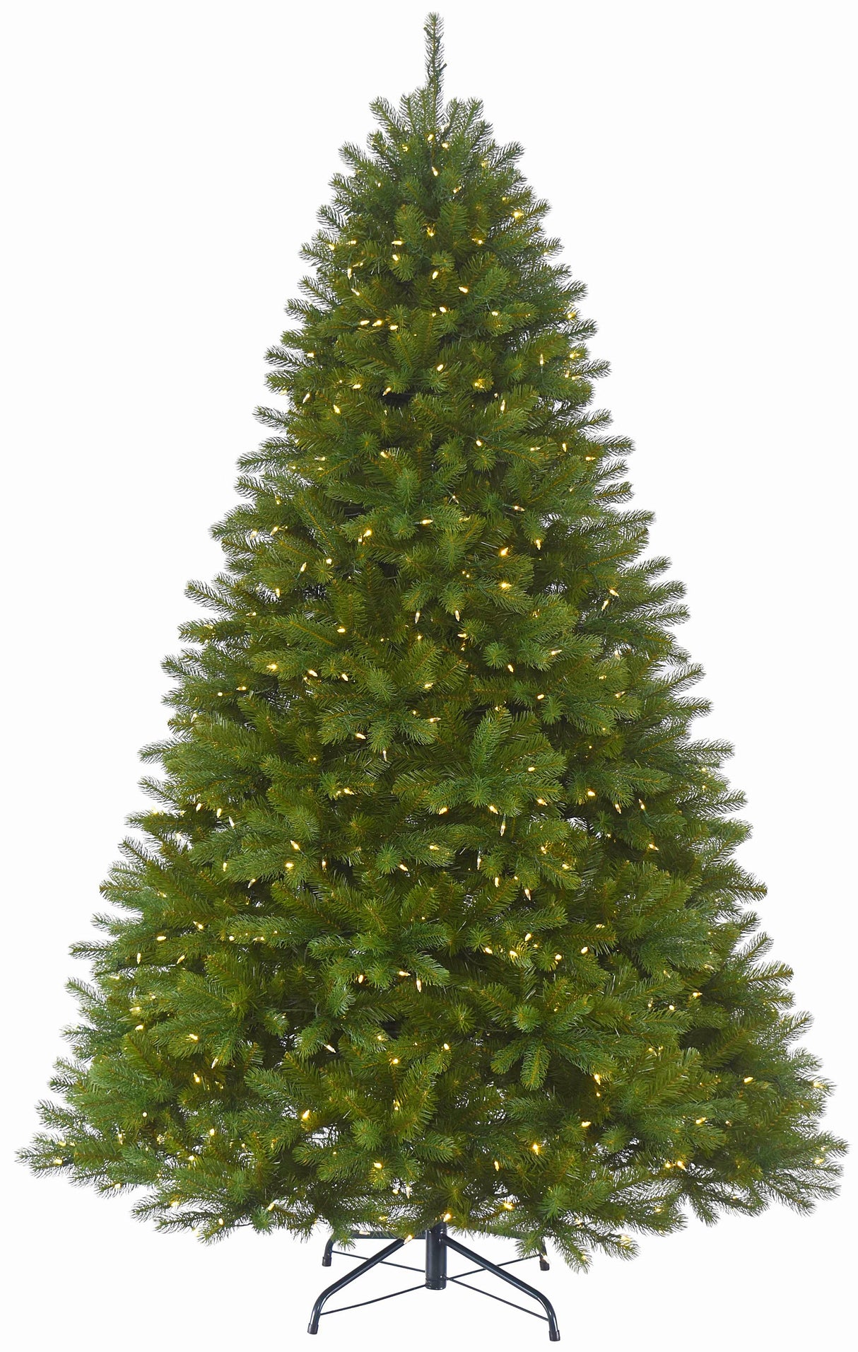 Artificial tree pre-lit with dual lights. Lights change from multi-colored to warm white.