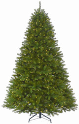 Artificial tree pre-lit with dual lights. Lights change from multi-colored to warm white.