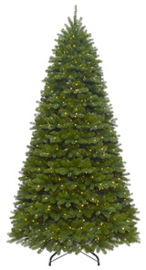 Artificial tree pre-lit with dual lights. Lights change from warm white to multi-colored.