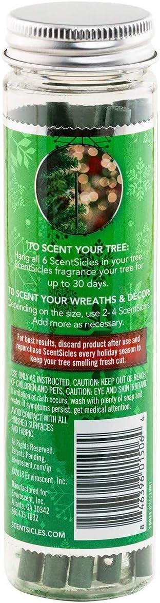 Fragrance-Infused Paper Sticks. Set of 6 scented ornaments that smell like White Winter Fir.