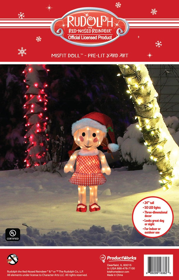 24" Misfit Sally Tinsel Outdoor Decoration from Rudolph the Red-Nosed Reindeer