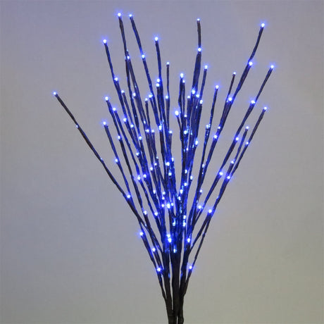 This image shows a light burst with blue LED lights on the branches.