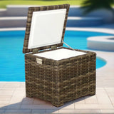 Wicker Husk Ice Chest End Table