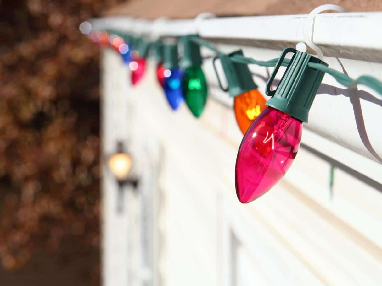 Set of 25 Transparent C9 Christmas Lights