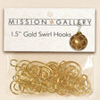 Bag of 24 gold swirl hooks for ornaments.