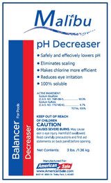 Malibu pH Decreaser (3 lbs or 6 lbs)