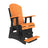 This is the Tangerine and Black colored Adirondack glider chair on a white background.