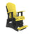 This is the Yellow and Black colored Adirondack glider chair on a white background.