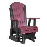 This is the Cherrywood and Black colored Adirondack glider chair on a white background.