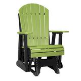 This is the Lime Green and Black colored Adirondack glider chair on a white background.