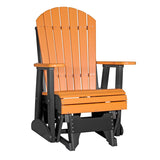 This is the Tangerine and Black colored Adirondack glider chair on a white background.