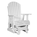 This is the White colored Adirondack glider chair on a white background.
