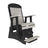 This is the Dove Gray and Black colored balcony glider chair on a white background.