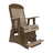 This is the Weatherwood and Chestnut Brown colored balcony glider chair on a white background.