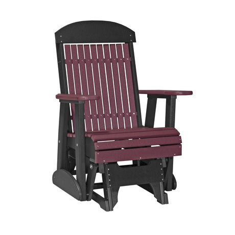 This is the Cherrywood and Black colored classic glider chair on a white background.