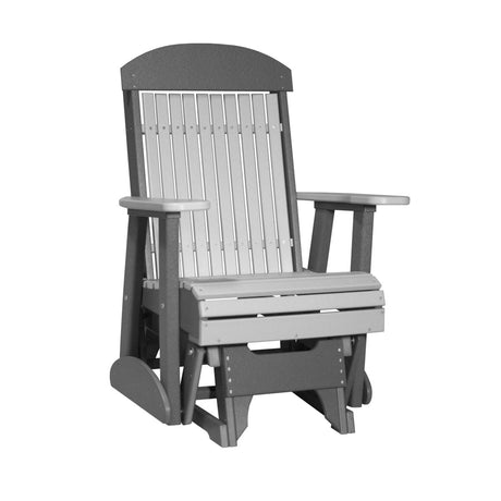 This is the Dove Gray and Slate colored classic glider chair on a white background.