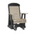 This is the Weatherwood and Black colored classic glider chair on a white background.