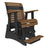 This is the Antique Mahogany and Black colored glider chair on a white background.