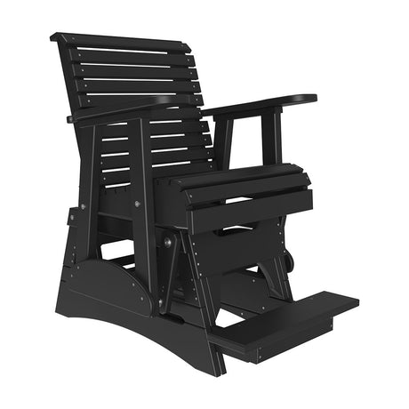 This is the Black colored glider chair on a white background.