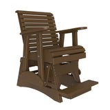 This is the Chestnut Brown colored glider chair on a white background.