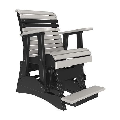 This is the Dove Gray and Black colored glider chair on a white background.