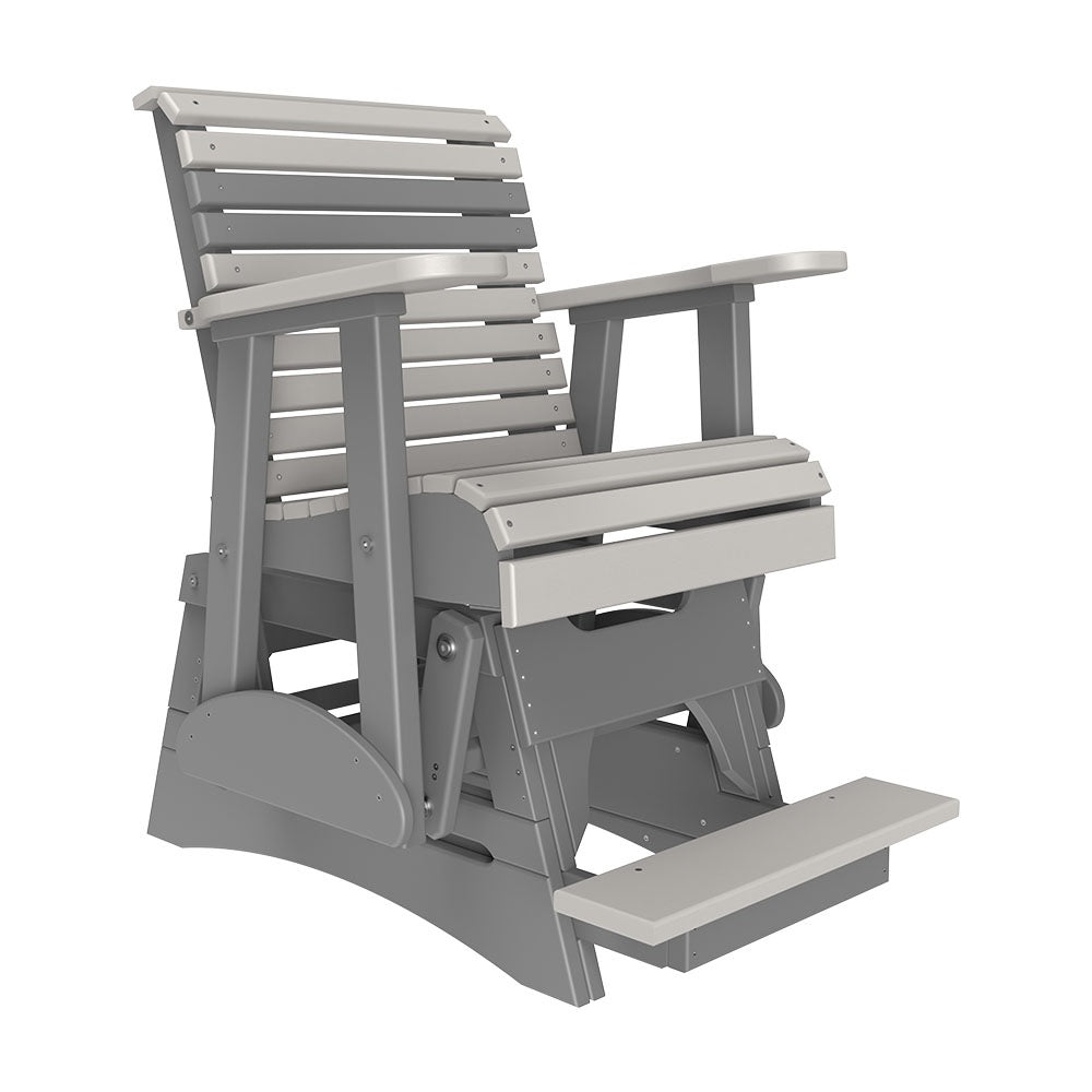This is the Dove Gray and Slate colored glider chair on a white background.