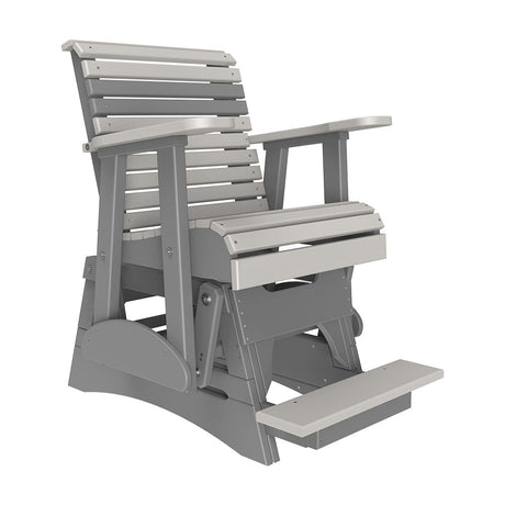 This is the Dove Gray and Slate colored glider chair on a white background.
