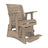 This is the Weatherwood colored glider chair on a white background.