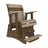 This is the Weatherwood and Chestnut Brown colored glider chair on a white background.