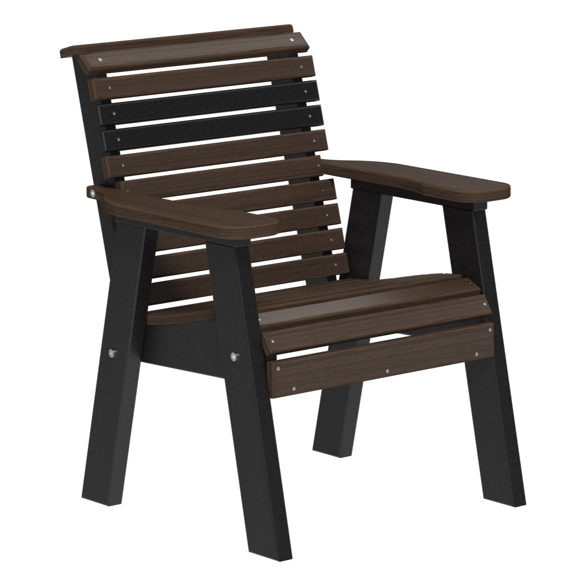 This is the Brazilian Walnut and Black colored bench on a white background.