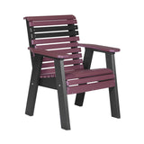 This is the Cherrywood and Black colored bench on a white background.