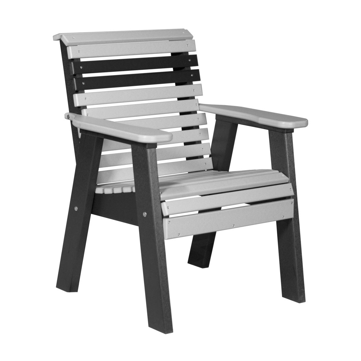 This is the Dove Gray and Black colored bench on a white background.