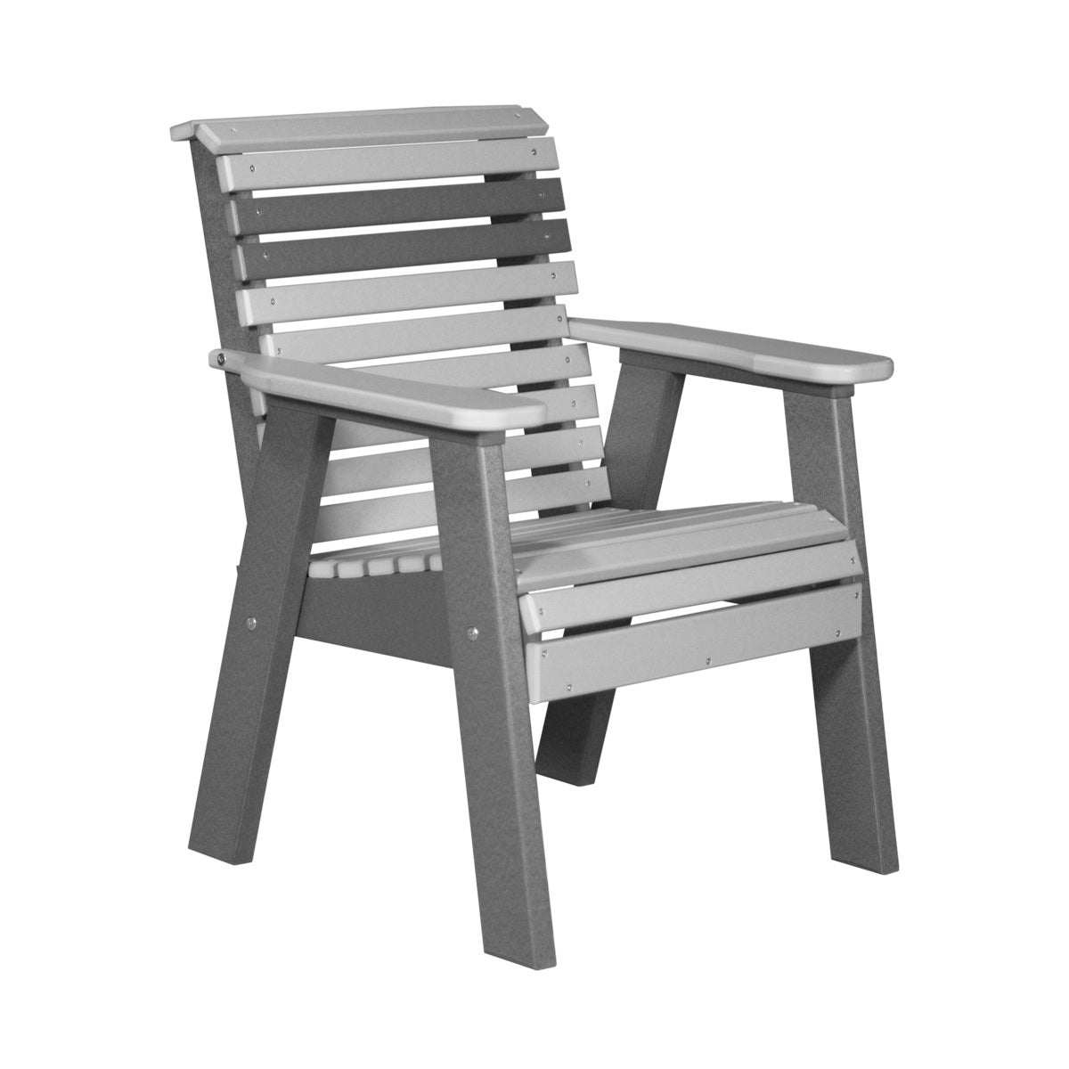 This is the Dove Gray and Slate colored bench on a white background.