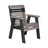 This is the Weatherwood and Black colored bench on a white background.