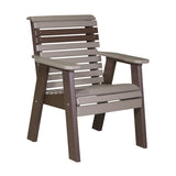 This is the Weatherwood and Chestnut Brown colored bench on a white background.