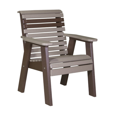 This is the Weatherwood and Chestnut Brown colored bench on a white background.
