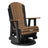 This is the Antique Mahogany and Black colored Adirondack swivel glider chair on a white background.