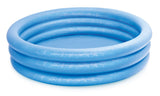 Blue inflatable kiddie pool.