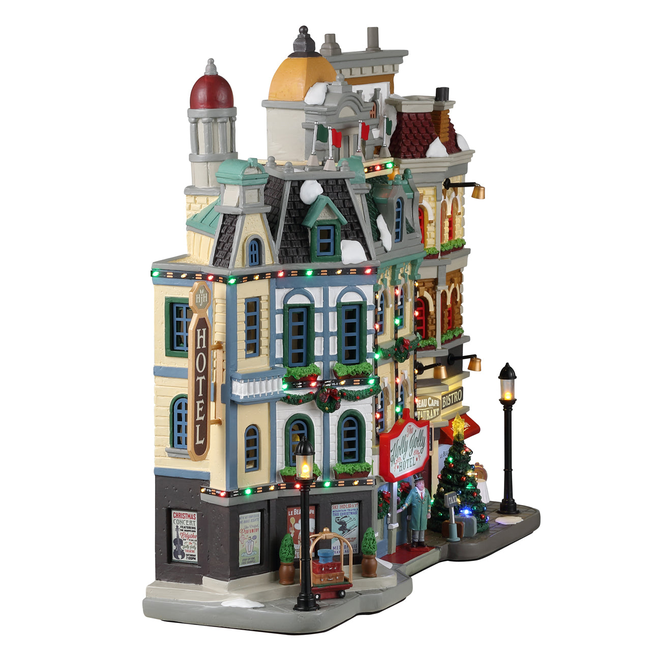 Lemax Caddington Village Facade: Holly Jolly Hotel #35028