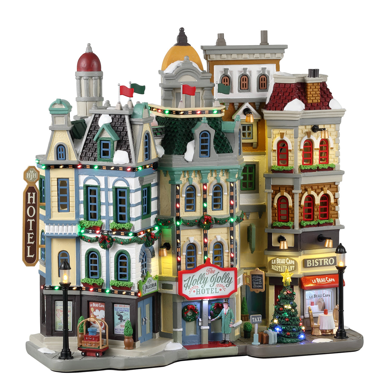 Lemax Caddington Village Facade: Holly Jolly Hotel #35028