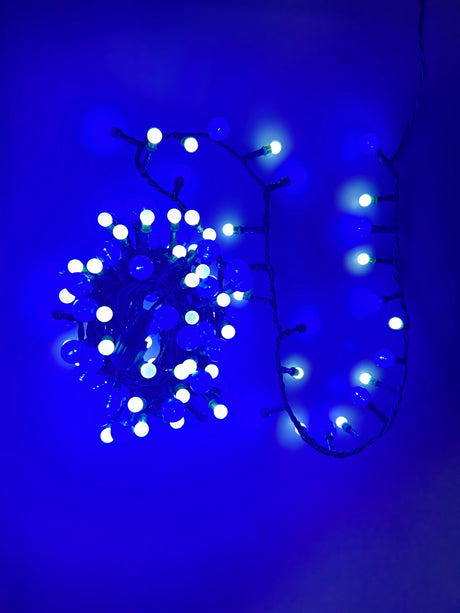 This image shows the blue and white LED option all lit up.