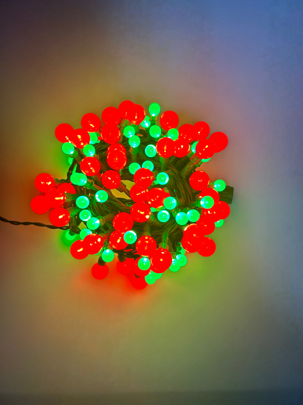 This image shows the red and green LED option all lit up.