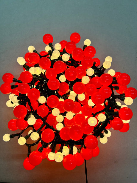 This image shows the red and warm white LED option all lit up.