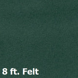 This image shows the 8 ft. Dark Green felt color option.