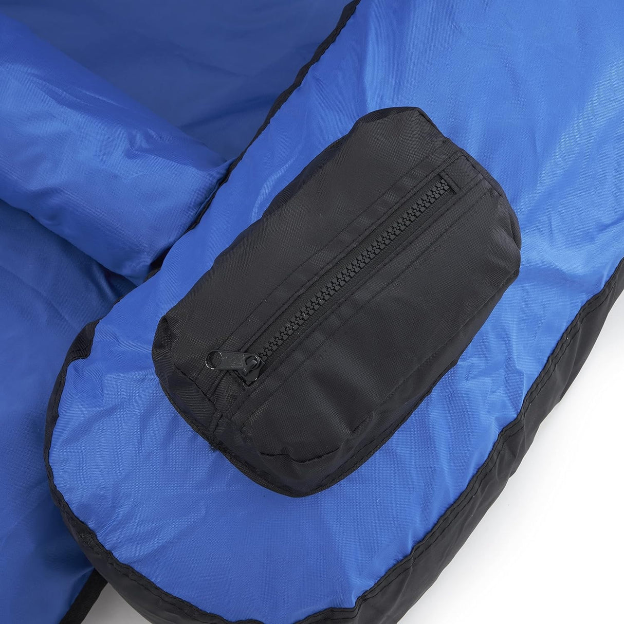 Nylon fabric covered inflatable pool chair.