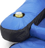 Nylon fabric covered inflatable pool chair.