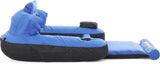 Nylon fabric covered inflatable pool chair.