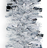 15' Fantasy Snowy Silver Tinsel Christmas Garland